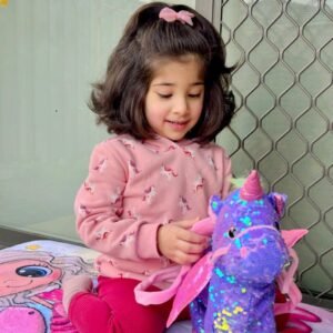Dancing Unicorn Plush Toy with Lead - White
