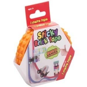 Silicone Brick Sticky Tape Toy orange
