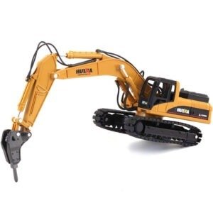 Huina 1:50 Metal Alloy Drill Excavator Diecast Model