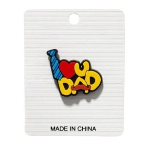 I Love You Dad Heart Silicone Pin Badge PinPopClub